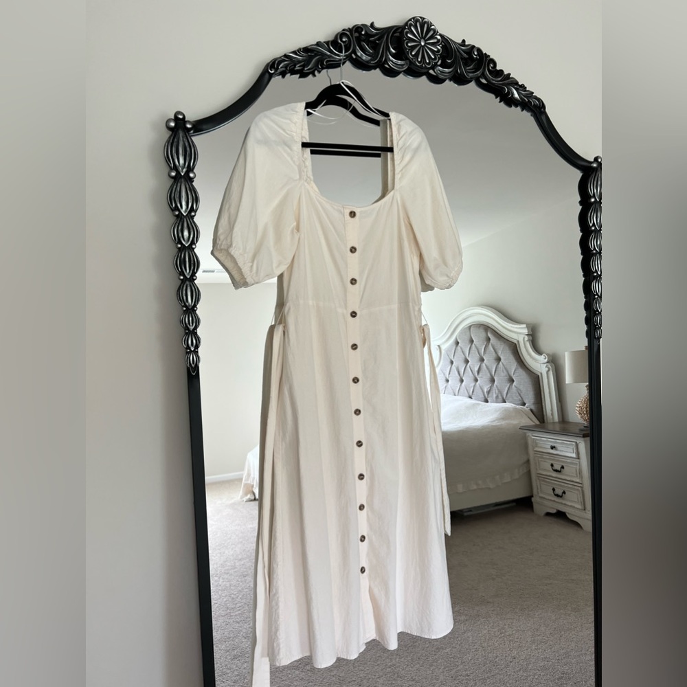 H&M cream dress